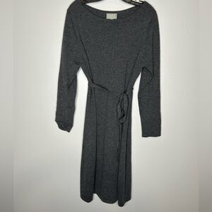 Pure Collection 100% Cashmere Sweater dress with waist Tie